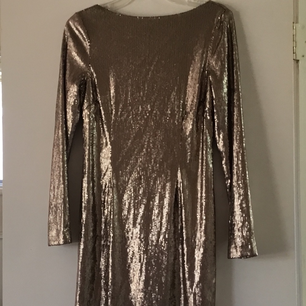 New Bronze Sequin Short Dress Size S